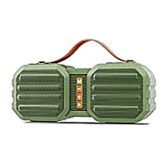 Zebronics Zeb-Sound Feast 50 Wireless Bluetooth 14W Rugged Finish Portable Speaker with Supporting Dual Drivers Handy Strap Mobile Holder USB SD Card AUX FM TWS and Call Function. (Green)_367clone.