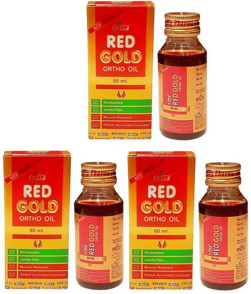 Jolly Pharma Ortho Oil For Joint Pain And BackPain - Pain Relief Oil - Oil For Pain Relief Pack of 3