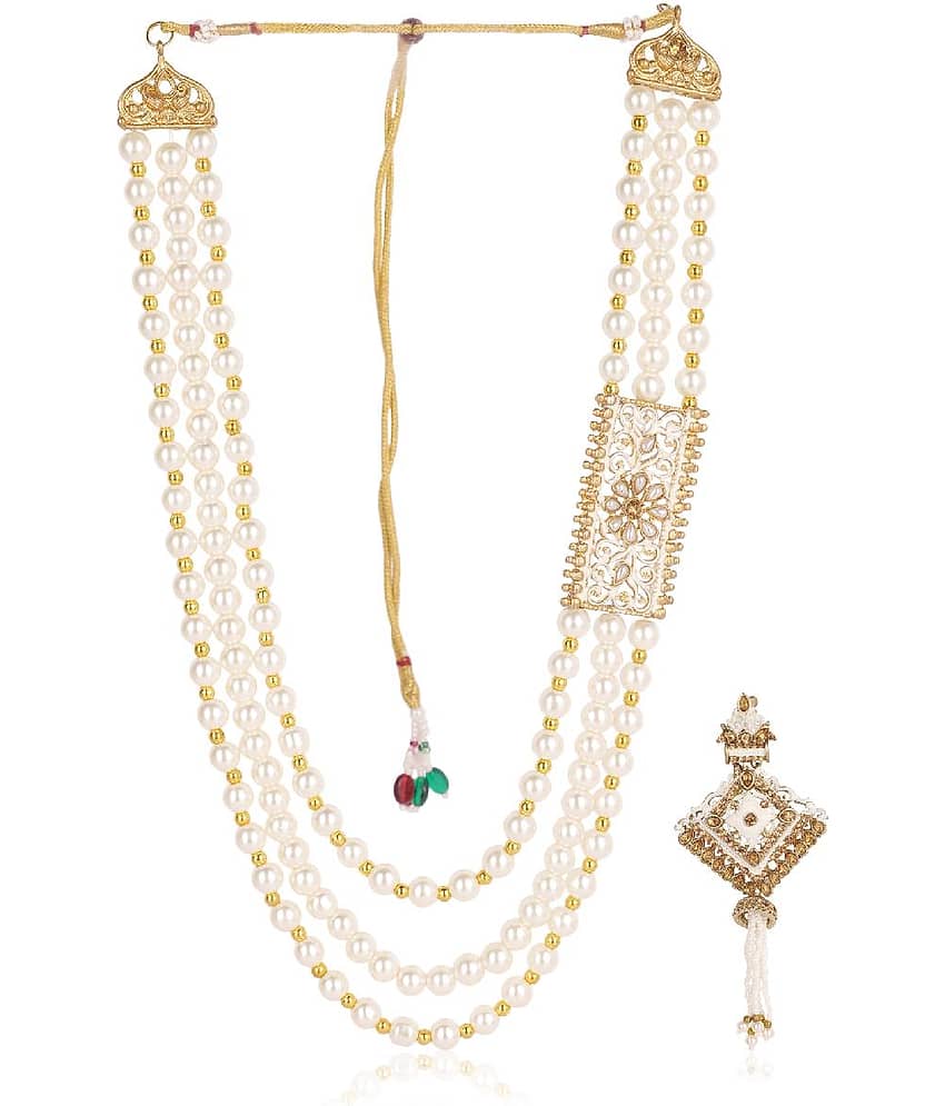 Wedding Groom Mala & Brooch Set for Men