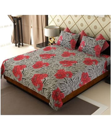 Home Candy Poly Cotton Double Bedsheet with 2 Pillow Covers ( 230 cm x 220 cm )