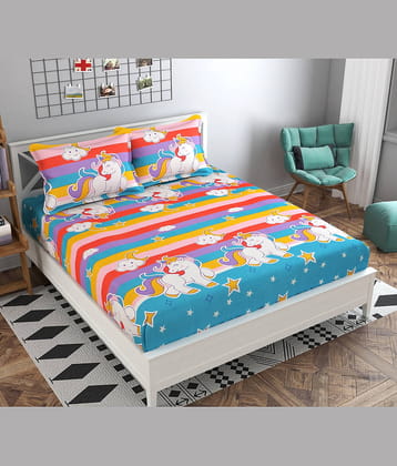 Apala Microfiber Double Bedsheet ( Multicolor )