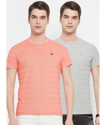 OGEN Pack of 2 Cotton Blend Regular Fit Men's T-Shirt ( Grey )