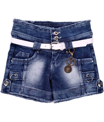 Arshia Fashions Pack of 1 Girls Denim Hot Pants ( Orange )