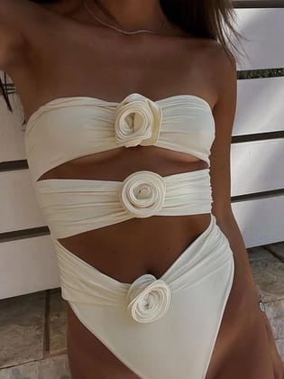 Santa rosa swimsuit-White / XS
