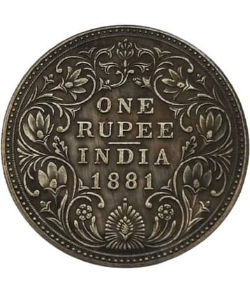 Most Rare 1 Rupee 1881 Victor i a Empress Coin