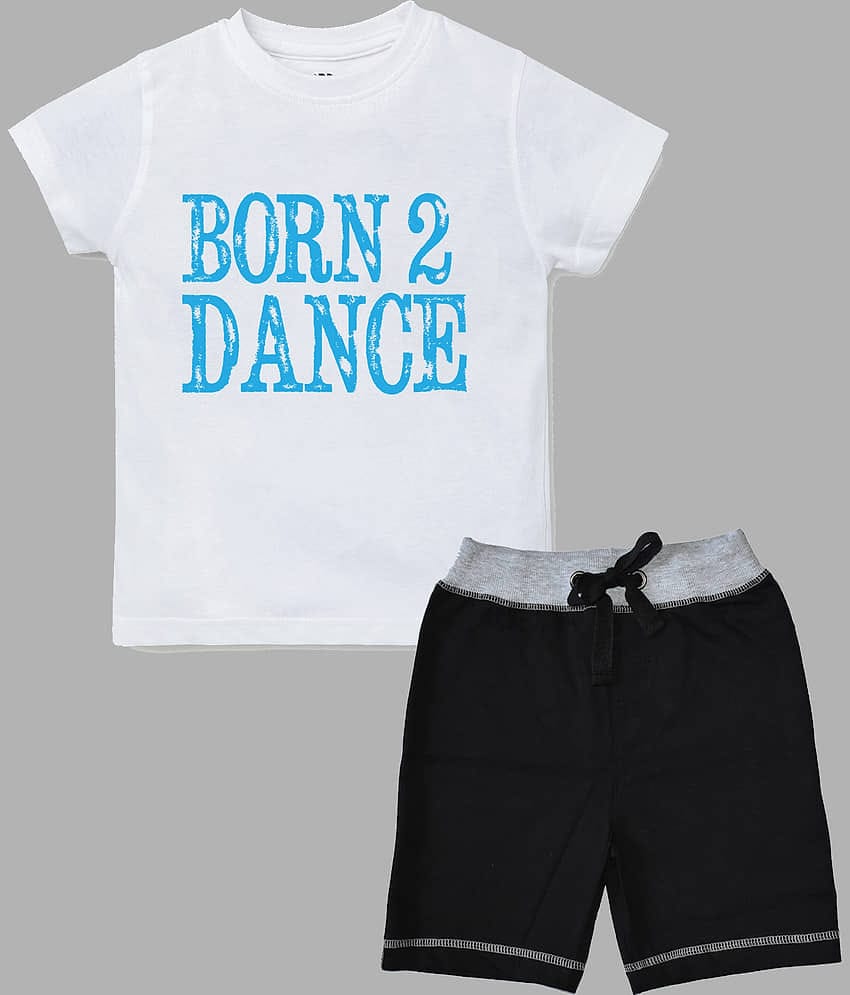 ETCHED DESIGN Pack of 1 Boys Cotton T-Shirt & Shorts Set ( Multicolor )