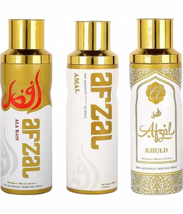 AFZAL Premium Combos Deodorants Ala-Rasi, Amal and Khuld Pack of 3-200ml each