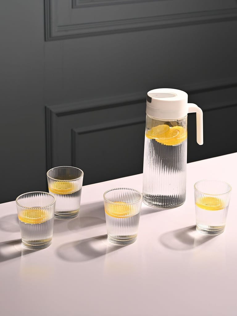 Transparent Glass Lemon Set of 5 - Refreshing Simplicity