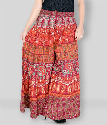 Sttoffa - Multicolor Cotton Flared Women's Palazzos ( Pack of 1 )