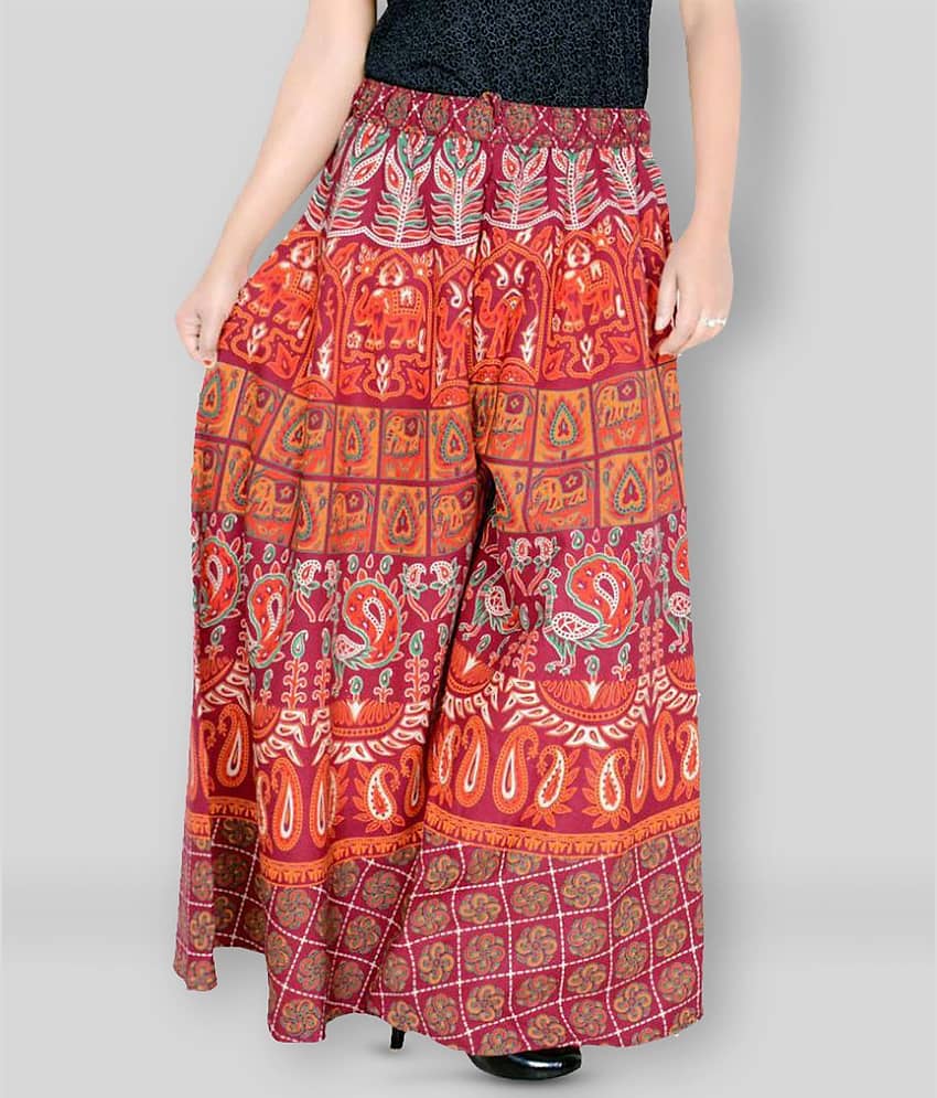 Sttoffa - Multicolor Cotton Flared Women's Palazzos ( Pack of 1 )