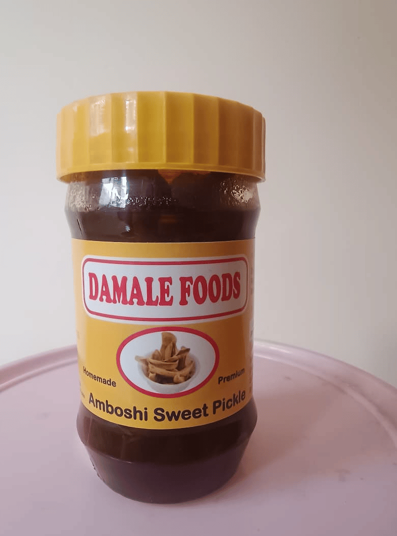 Damale Foods Amboshi Sweet Pickle (1kg) | Dry Raw Mango | Traditional Condiment