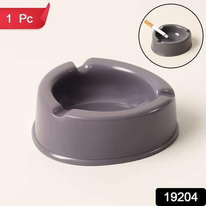 Oblivion Durable Plastic Ashtray with Wide Bowl and Triple Cigarette Holder Slots (1 pc)