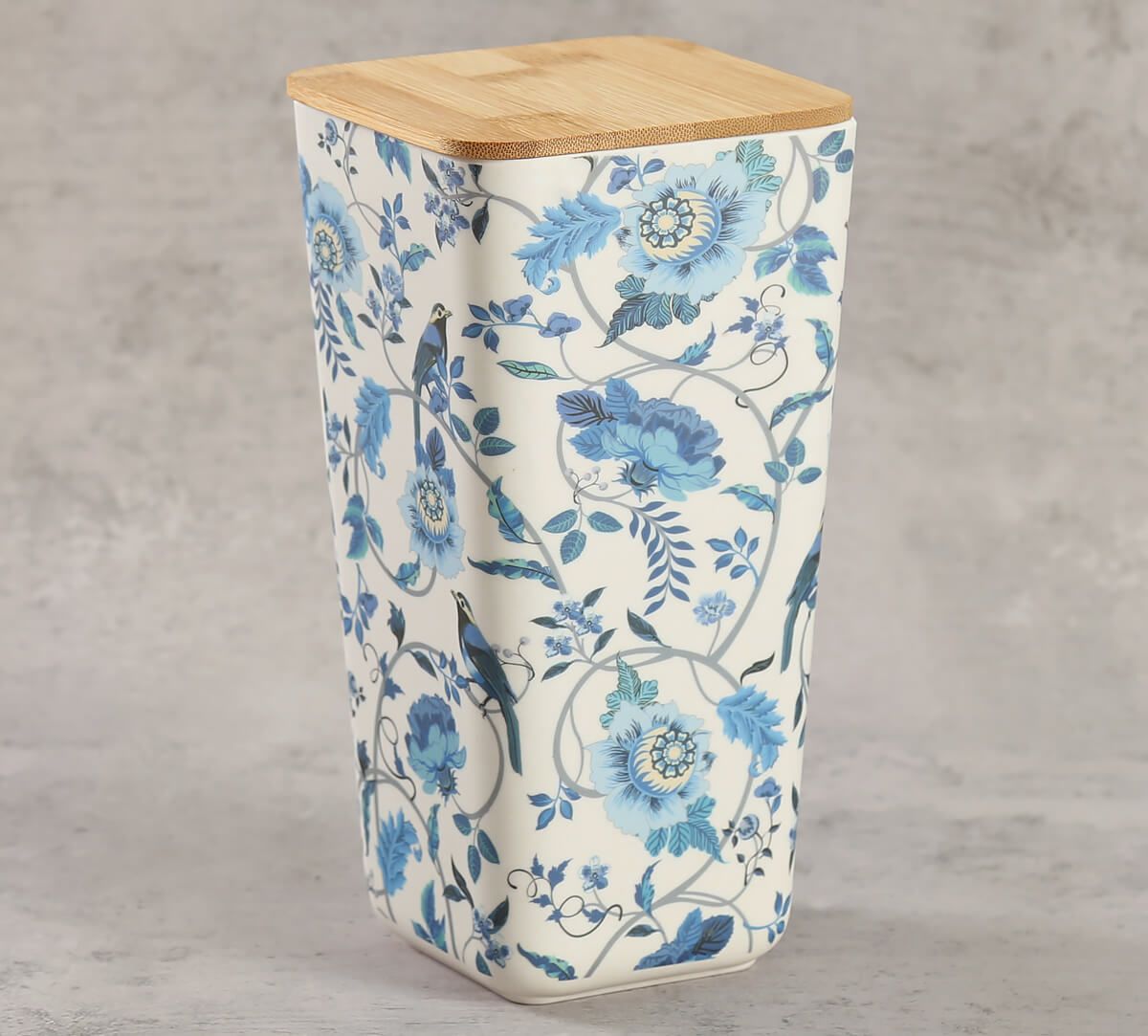 India Circus Azur Blooms Large Bamboo Jar