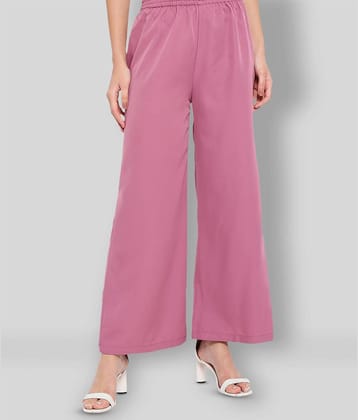 ALL WAYS YOU - Pink Polyester Straight Women's Palazzos ( Pack of 1 )