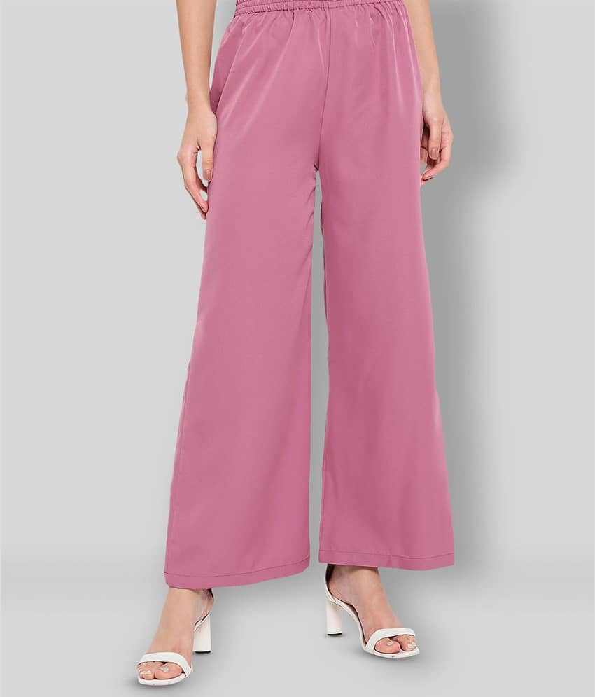 ALL WAYS YOU - Pink Polyester Straight Women's Palazzos ( Pack of 1 )
