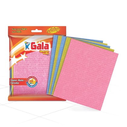 Gala Sponge Wipe for Kitchen 5 Pcs Pack (Multipurpose)