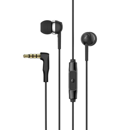 Sennheiser CX 80S in-Ear Wired Headphones with in-line One-Button Smart Control with Microphone- Black