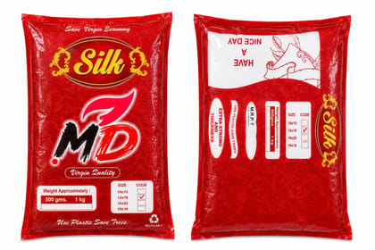 Silk Virgin Quality White Poly Bags | 2 Kg Pack | 12  18 Inches | Heavy Duty Virgin Plastic Poly Bags