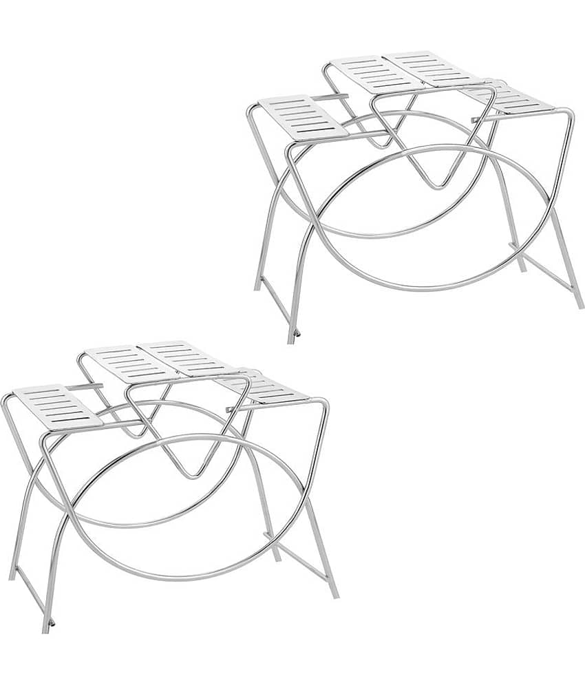 OC9 Silver Stainless Steel Dish Racks ( Pack of 2 )