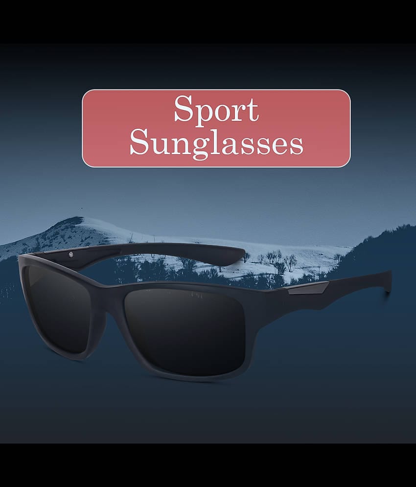 David Martin Black Oversized Sunglasses ( Pack of 1 )