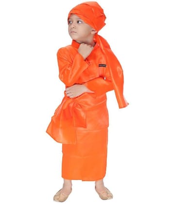 s muktar garments - Orange Cotton Blend Boys Famous Personality Costume ( Pack of 1 ) - None