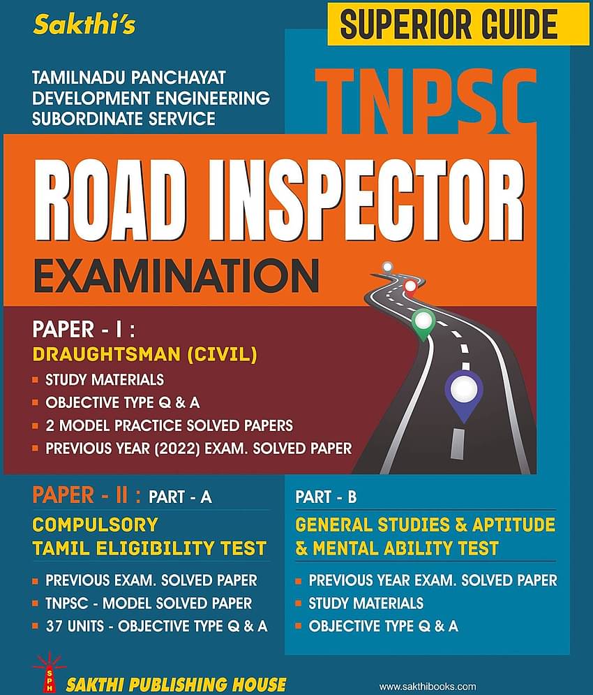 Tnpsc Road Inspector & Draughtsman & Tamil Eligibility Test and General Studies Exam Book