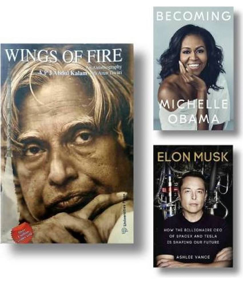 Wings Of Fire, Becoming Michelle Obama, Elon Musk | Combo Of Three Books(3) | Collection Of Biography (Paperback, Dr. A. P. J. Abdul Kalam,