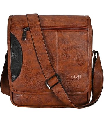 ZAIKO BAGS Tan Solid Messenger Bag