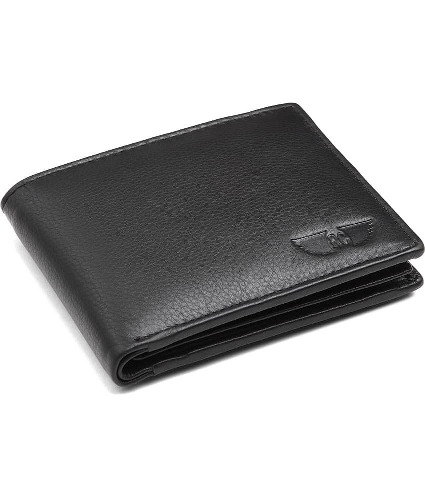HIDEFLIX 100% Leather Solid Men's Regular Wallet With 7 Slots For Card ( Black , Pack of 1 )