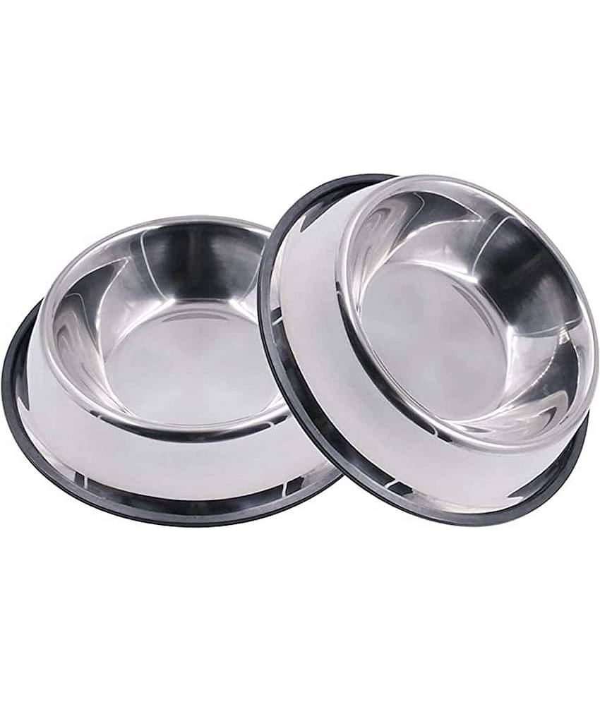 Stainless Steel Dog Feeding Bowl- 300ml (Buy 1 Get 1 Free)
