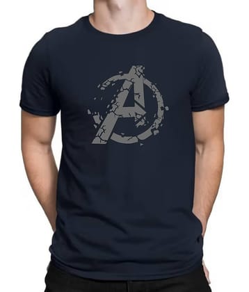code yellow Men Polyester Regular Fit Printed T-Shirt ( Navy )