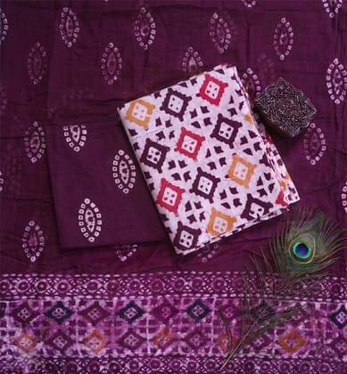 Handcrafted Cotton Batik Print 3-Piece Suit Set Handcrafted Cotton Batik Print 3-Piece Suit Set