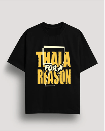 THALA BLACK OVERSIZED T-SHIRT