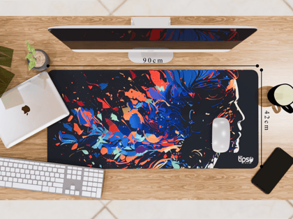 "Splash Aesthetic" Gaming Mousepad – Elevate Your Gaming Experience-Extra Large (42CM X 90CM)