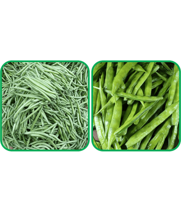 Aero Seeds Cluster Beans ( 50 Seeds) And French Beans ( 30 Seeds) Vegetable Seeds Pack