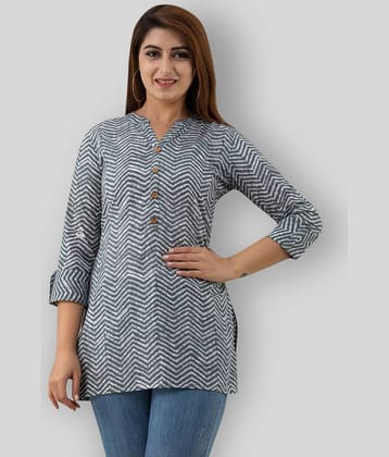 SVARCHI - Light Grey Cotton Blend Women's Tunic ( Pack of 1 )
