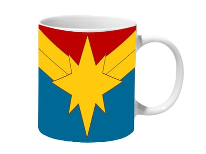 Multicolor Captain Marvel Logo Ceramic Mug