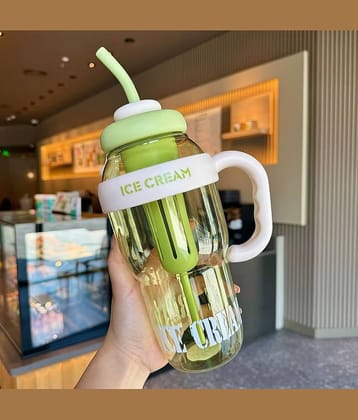 Bhavyta 1300ml Fruit Infuser Detox Ice Cream Theme Sipper Assorted Plastic Infuser Water Bottle 500 mL ( Set of 1 )