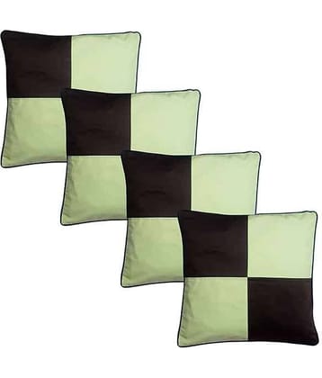 Hugs'n'Rugs Brown Cotton Cushion Covers - Set Of 4