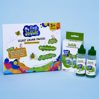 Dabble Reusable Colouring Pages + Glue Combo Kit