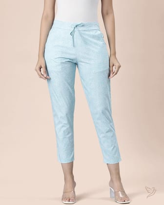 AOP Straight Pant - Sky Blue-L / Sky Blue