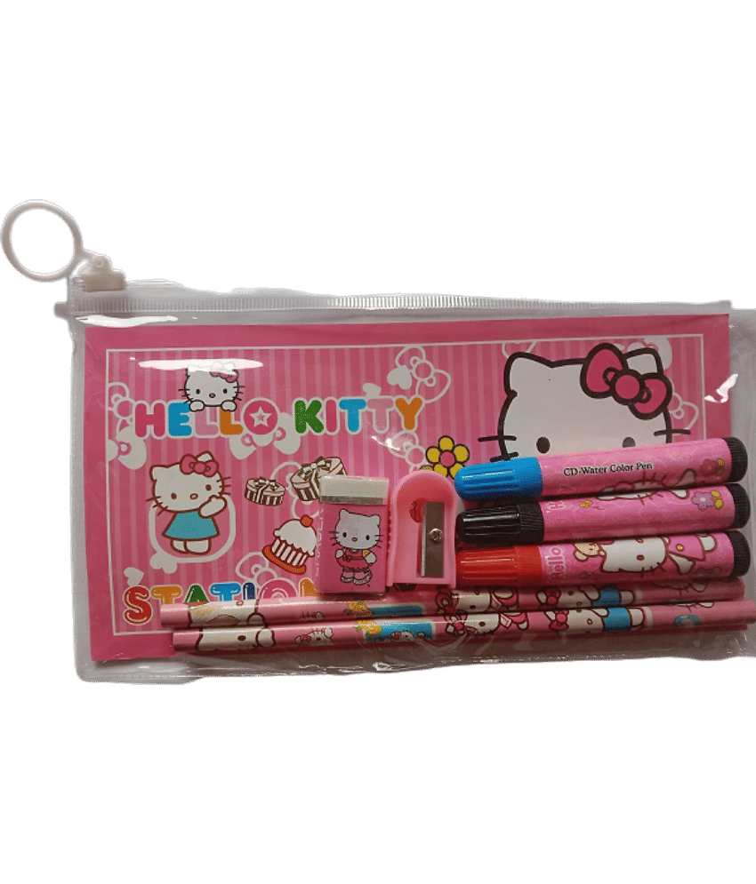 2375 YESKART  - 6 PC UNICORN Girls Theme 2Pencil, 1 Eraser, 1Sharpener,  1 Notebook  & 3 sketch pen Multicolour Stationary For Kids Girls Boys School Tuition Stationery Birthday Navratri Diwali Theme Festival Return Gift