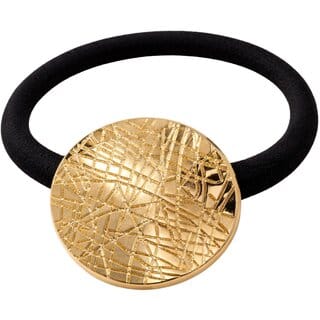 Kimti Hair Tie (Gold, Round Textured Gold Hair Tie) Kimti Hair Tie (Gold, Round Textured Gold Hair Tie)