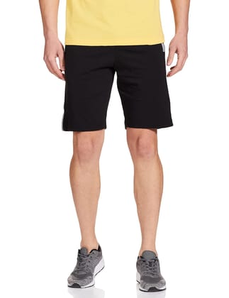 Macroman M-Series Sports Men`s Active Power Shorts & Zip Bermuda-  MS615-S / Black Mel