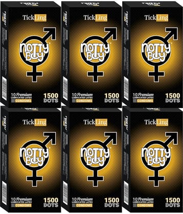 NottyBoy Extra 1500 Dots Condoms For Men - 60 Units