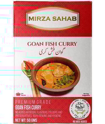 Mirza Sahab Goan Fish Curry Instant Mix 50 gm Pack of 4