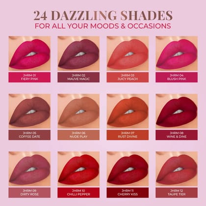 Long Stay Relaxed Matte Bullet Lipstick 4 g JHRM-01 FIERY PINK