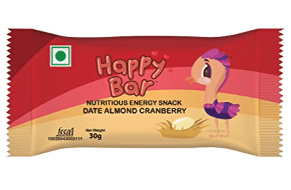 Happy Bar Date Almond Cranberry, 30 gm