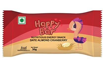 Happy Bar Date Almond Cranberry, 30 gm
