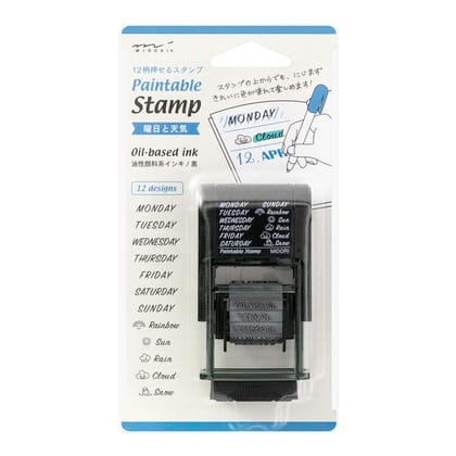 Midori Paintable Stamp Days of the Week and Weather